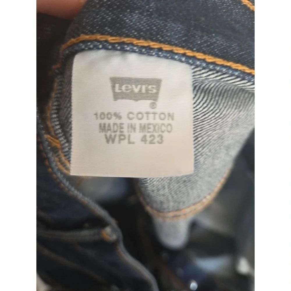 Vtg‎ 90s Levi's Jeans 501-0115 Button Fly USA Made Mens Size 40/30 Dark Wash